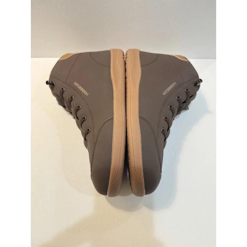 HOBIBEAR Leather Barefoot Boots Zero-Drop Minimalist Wide Width Shoes 42 Unisex